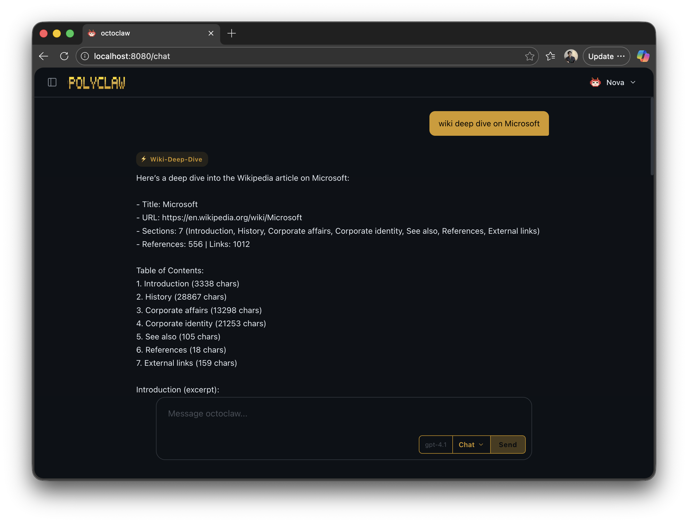 Using Wikipedia deep-dive skill from plugin
