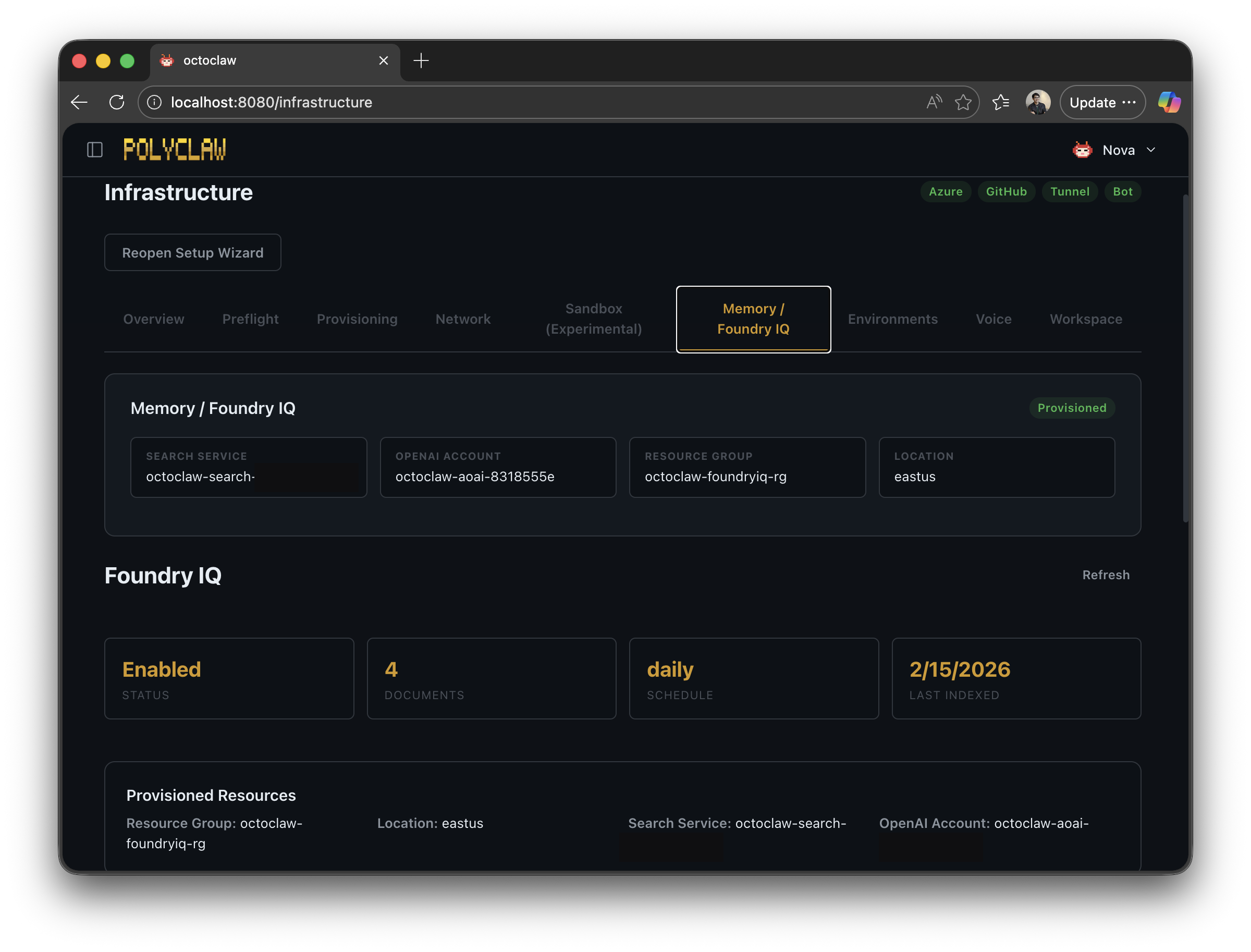 Foundry IQ memory integration